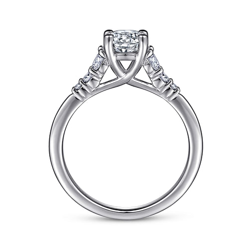 Darby - 14K White Gold Round Diamond Engagement Ring - 0.25 ct - Shot 2
