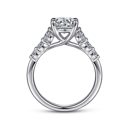 Darby - 14K White Gold Round Diamond Engagement Ring - 0.68 ct - Shot 2