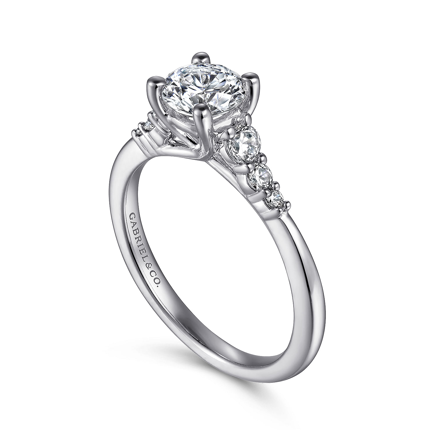 Darby - Platinum Round Diamond Engagement Ring - 0.25 ct - Shot 3