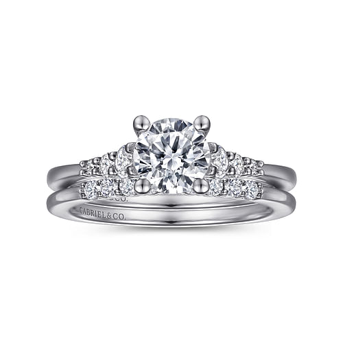 Darby - Platinum Round Diamond Engagement Ring - 0.25 ct - Shot 4