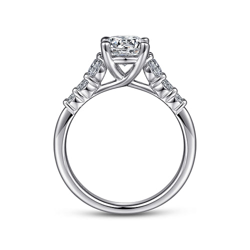 Darby - Platinum Round Diamond Engagement Ring - 0.47 ct - Shot 2