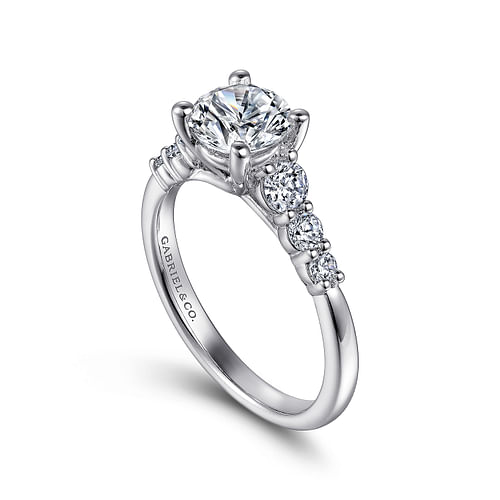 Darby - Platinum Round Diamond Engagement Ring - 0.47 ct - Shot 3