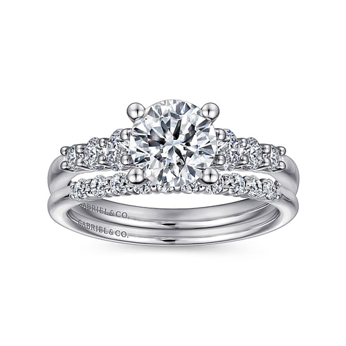 Darby - Platinum Round Diamond Engagement Ring - 0.47 ct - Shot 4