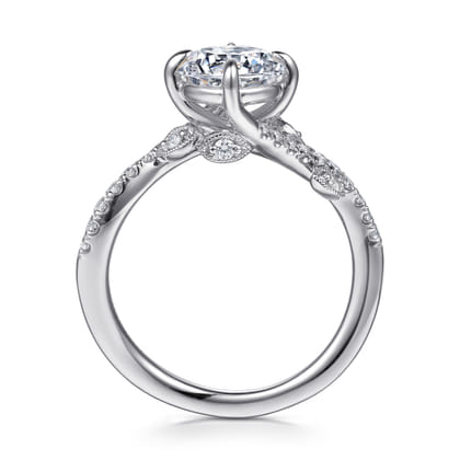Darcie - 14K White Gold Round Diamond Engagement Ring