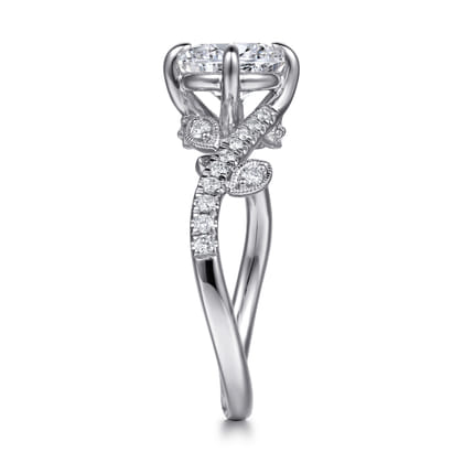 Darcie - 14K White Gold Round Diamond Engagement Ring