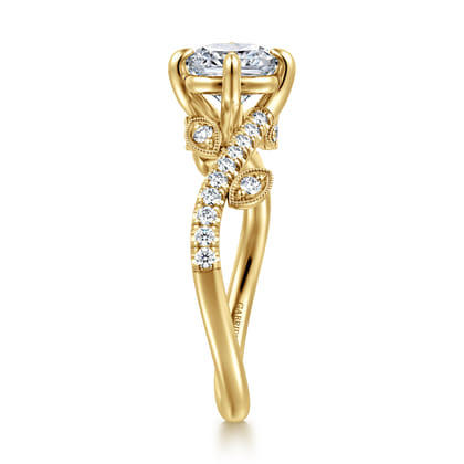 Darcie - 14K Yellow Gold Cushion Cut Diamond Engagement Ring