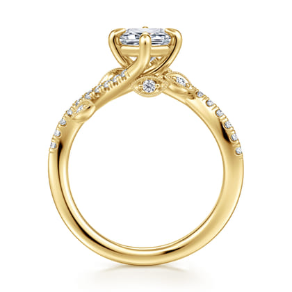 Darcie - 14K Yellow Gold Emerald Cut Diamond Engagement Ring