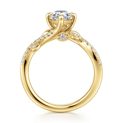 Darcie - 14K Yellow Gold Pear Shape Diamond Engagement Ring