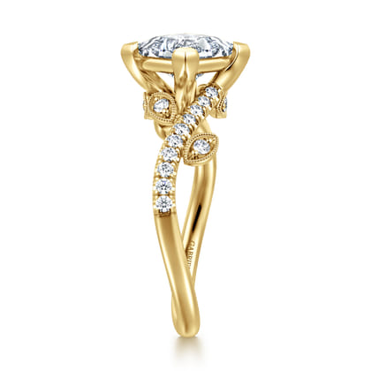 Darcie - 14K Yellow Gold Princess Cut Diamond Engagement Ring