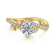 Darcie - 14K Yellow Gold Round Diamond Engagement Ring
