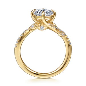 Darcie - 14K Yellow Gold Round Diamond Engagement Ring