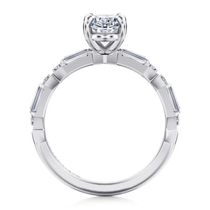 Dariella - 14K White Gold Oval Diamond Engagement Ring