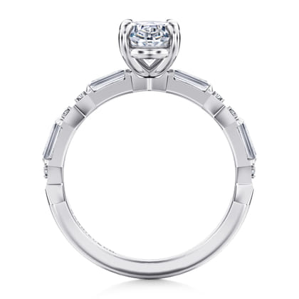 Dariella - 14K White Gold Oval Diamond Engagement Ring