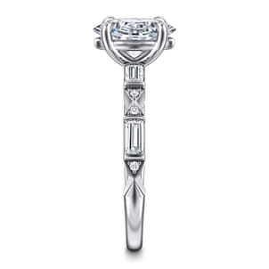 Dariella - 14K White Gold Oval Diamond Engagement Ring