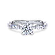 Dariella - 14K White Gold Round Diamond Engagement Ring