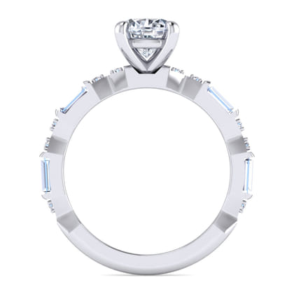 Dariella - 14K White Gold Round Diamond Engagement Ring