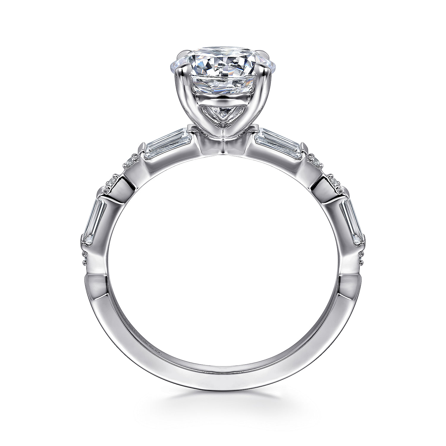 Dariella - 14K White Gold Round Diamond Engagement Ring