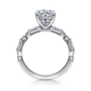 Dariella - 14K White Gold Round Diamond Engagement Ring