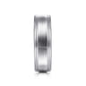 David - 14K White Gold 7mm - Men's Wedding Band in Satin Finish