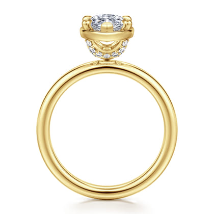 Deedie - 14K Yellow Gold Marquise Shape Diamond Engagement Ring