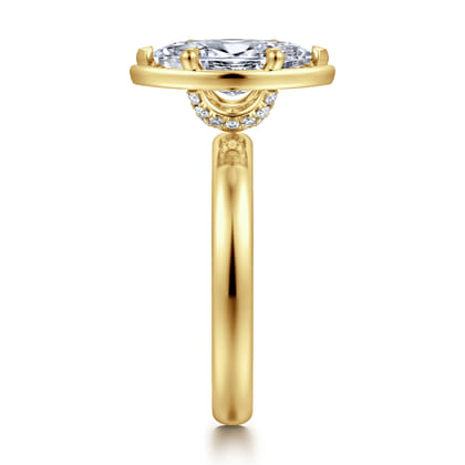 Deedie - 14K Yellow Gold Marquise Shape Diamond Engagement Ring