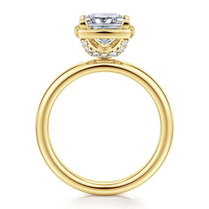 Deedie - 14K Yellow Gold Princess Cut Diamond Engagement Ring