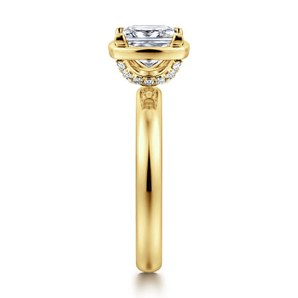 Deedie - 14K Yellow Gold Princess Cut Diamond Engagement Ring