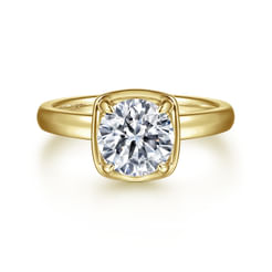 Deedie - 14K Yellow Gold Round Diamond Engagement Ring