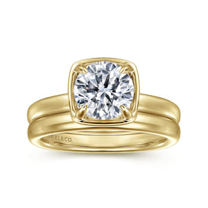 Deedie - 14K Yellow Gold Round Diamond Engagement Ring