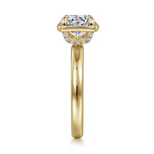 Deedie - 14K Yellow Gold Round Diamond Engagement Ring