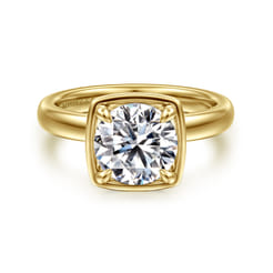 Deedie - 14K Yellow Gold Round Diamond Engagement Ring