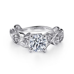 Platinum Split Shank Round Diamond Solitaire Engagement Ring