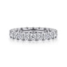Eternity Band Wedding Ring in 14k White Gold with Round Natural Diamond at Gabriel & Co.