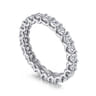 Eternity Band Wedding Ring in 14k White Gold with Round Natural Diamond at Gabriel & Co.