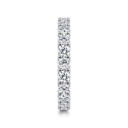 Delfina - 14K White Gold Scallop Setting Round Diamond Eternity Band