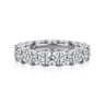 Eternity Band Wedding Ring in 14k White Gold with Round Natural Diamond at Gabriel & Co.