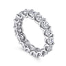 Eternity Band Wedding Ring in 14k White Gold with Round Natural Diamond at Gabriel & Co.