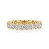 Eternity Band Wedding Ring in 14k Yellow Gold with Round Natural Diamond at Gabriel & Co.