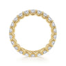 Eternity Band Wedding Ring in 14k Yellow Gold with Round Natural Diamond at Gabriel & Co.