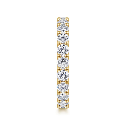Delfina - 14K Yellow Gold Scallop Setting Round Diamond Eternity Band