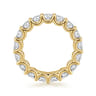 Eternity Band Wedding Ring in 14k Yellow Gold with Round Natural Diamond at Gabriel & Co.