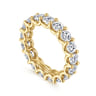 Eternity Band Wedding Ring in 14k Yellow Gold with Round Natural Diamond at Gabriel & Co.