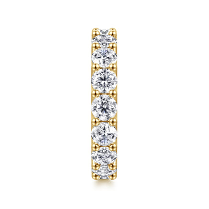 Delfina - 14K Yellow Gold Scallop Setting Round Diamond Eternity Band