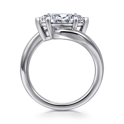 Delphi - 14K White Gold Bypass Marquise Shape Diamond Engagement Ring