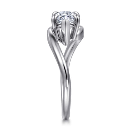 Delphi - 14K White Gold Bypass Marquise Shape Diamond Engagement Ring