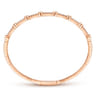 Demure - 14K Rose Gold Bezel Station Diamond Bangle - 0.55 ct
