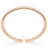 Demure - 14K Rose Gold Cuff Bracelet with Diamond Inner Channel - 0.6 ct