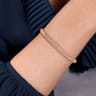 Demure - 14K Rose Gold Cuff Bracelet with Diamond Inner Channel - 0.6 ct
