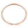 Demure - 14K Rose Gold Cuff Bracelet with Diamond Pave Stations - 0.26 ct