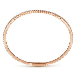 Demure - 14K Rose Gold Diamond Bangle
